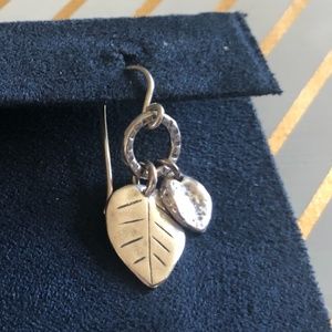 Sterling Silver Dangle Earrings with Leaves